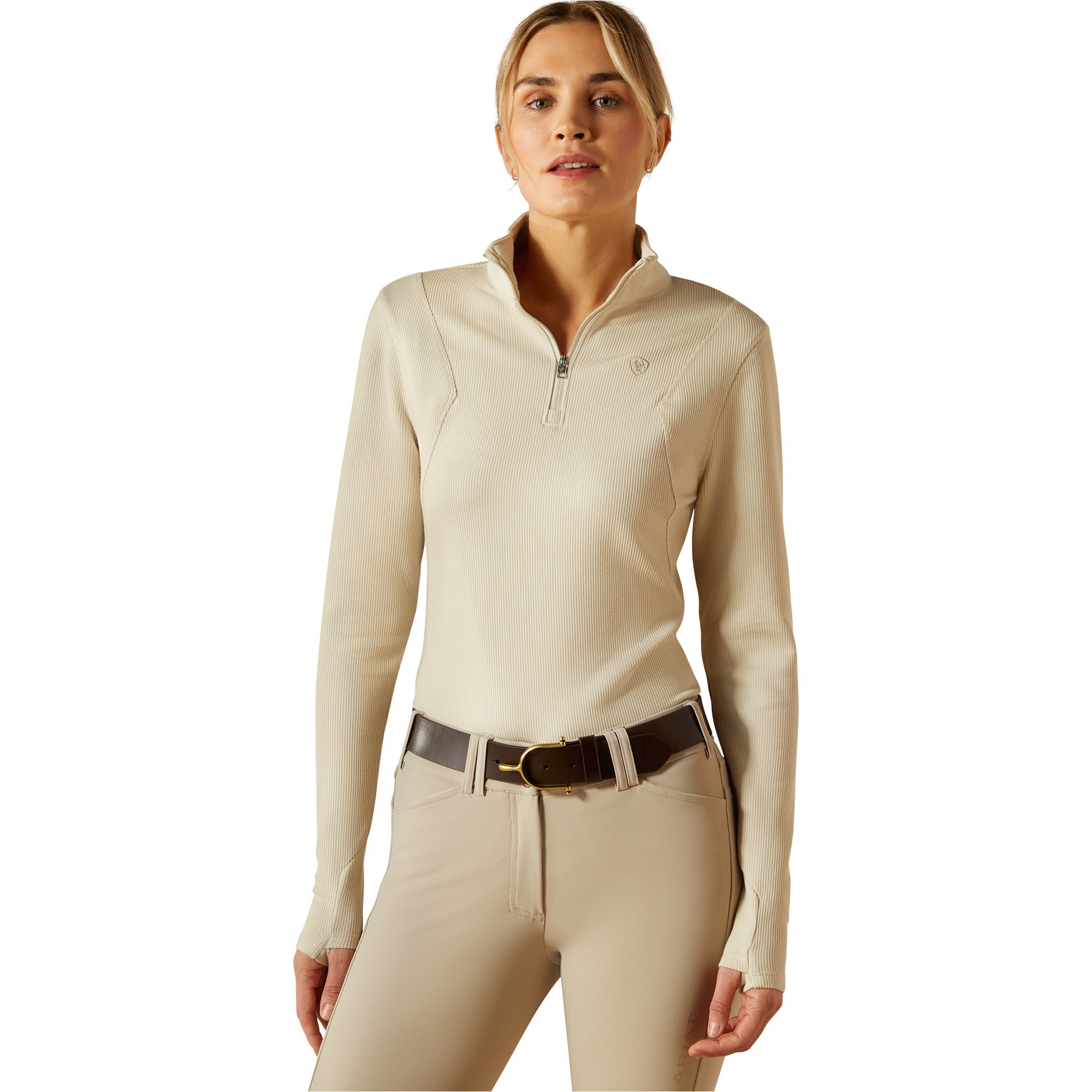 2025 Ariat Womens Lucent 1/4 Zip Baselayer 10062296 - Pelican